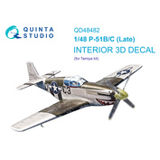 QD48482 Quinta Studio 1/48 3D Декаль интерьера кабины P-51B/C (поздний) (Tamiya)