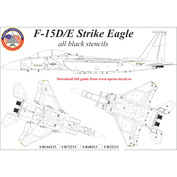 UR48213 UpRise 1/48 Декали для F-15E Strike Eagle, с тех. надписями