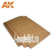 AK8047 AK Interactive Cork Sheet 200x300x2mm fine grained / Лист из пробки