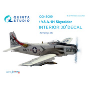 QD48099 Quinta Studio 1/48 3D Декаль интерьера кабины A-1H (для модели Tamiya)
