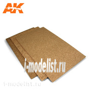 AK8052 AK Interactive Cork Sheet 200x290x 6mm fine grained