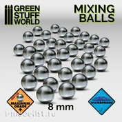 9031 Green Stuff World Стальные шарики для перемешивания краски, 8 мм / Mixing Paint Steel Bearing Balls in 8 mm