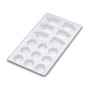 87125 Tamiya Kit plastic palette (5pcs. thickness 3 mm.) with 15 hollows (including 9 round dia.25mm.)