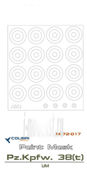 M72017 ColibriDecals 1/72 Маска для Pz.Kpfw. 38(t)  (UM)