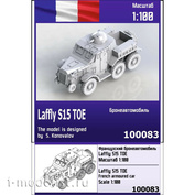 100083 Zebrano 1/100 Французский бронеавтомобиль Laffly S15 TOE