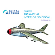 QD48530 Quinta Stuido 1/48 3D Декаль интерьера кабины Me P.1101 (RS models)