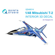 QD48014 Quinta Studio 1/48 3D Декаль интерьера кабины Mitsubishi T-2 (Hasegawa)
