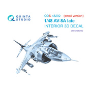 QDS-48292 Quinta Studio 1/48 3D Декаль интерьера кабины AV-8A Late (Kinetic) (Малая версия)