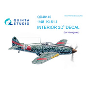 QD48140 Quinta Studio 1/48 3D Декаль интерьера кабины Ki-61-I (для модели Hasegawa)