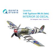 QD48503 Quinta Studio 1/48 3D Декаль интерьера кабины Typhoon Mk.Ib late (Hasegawa/Italeri)