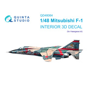 QD48064 Quinta Studio 1/48 3D Декаль интерьера кабины Mitsubishi F-1 (Hasegawa)