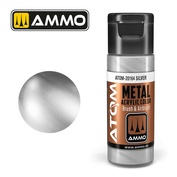 ATOM20164 Ammo Mig Акриловая краска ATOM COLOR METALLIC Серебро / Silver