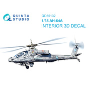 QD35132 Quinta Studio 1/35 3D Декаль интерьера кабины AH-64A (Трубач)