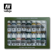 70114 Vallejo Набор красок Model Color №14 Немецкий камуфляж (16 цветов)