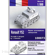 100073 Zebrano 1/100 Французская машина артиллерийских наблюдателей Renault YS2