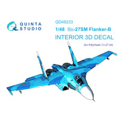 QD48233 Quinta Studio 1/48 3D Декаль интерьера кабины Суххой-27СМ (KittyHawk)