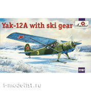 72187 Amodel 1/72 Самолет Яковлев Як-12А на лыжах