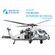 QD35167 Quinta Studio 1/35 3D Декаль интерьера кабины МН-60S Knighthawk (Kitty Hawk)