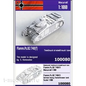100080 Zebrano 1/100 Тяжелый огнеметный танк Flamm.Pz.B2 740(f)