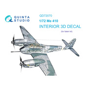 QD72070 Quinta Studio 1/72 3D Декаль интерьера кабины Me 410 (Italeri)