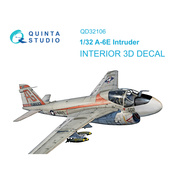 QD32106 Quinta Studio 1/32 3D Декаль интерьера кабины A-6E Intruder (Т$ач)