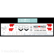 100-017 Ascensio 1/144 Decal for Suprjet 100, Red Wings (White Colors 2019)