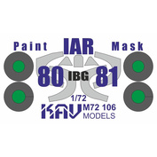 M72 106 KAV models 1/72 Окрасочная маска для allх моделей IAR-80/81 (IBG Models)