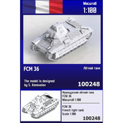 100248 Zebrano 1/100 Французский лёгкий танк FCM 36