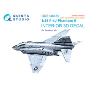 QDS+48489 Quinta Studio 1/48 3D Декаль интерьера для F-4J Phantom II (Academy) (малая версия) (с 3D-печатными деталями)