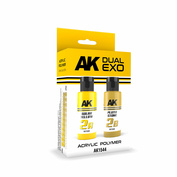 AK1544 AK Interactive Набор красок Dual Exo - 2A солнечный жёлтый & 2B камень плутона