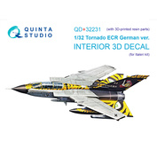 QD+32231 Quinta Studio 1/32 3D Декаль интерьера кабины Tornado ECR German (Italeri) (с 3D-печатными деталями)