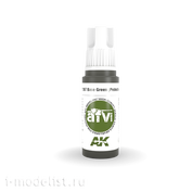 AK11367 AK Interactive Краска акриловая BASE GREEN (PROTECTIVE) (базовый зеленый защитный) 17 мл