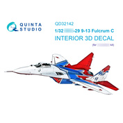 QD32142 Quinta Studio 1/32 3D Interior Decal MiGG-29 9-13 (Trumpeter)
