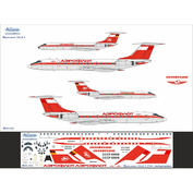 Т34-032 Ascensio 1/144 Декаль на Туполев-134A-3 Interflug/Aeroflot