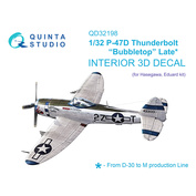 QD32198 Quinta Studio 1/32 3D Декаль интерьера кабины P-47D Thunderbolt Bubbletop Late (Hasegawa)