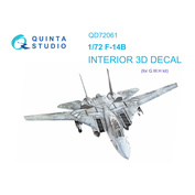 QD72061 Quinta Studio 1/72 3D Cabin Interior Decal F-14B (GWH)