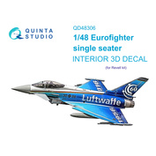QD48306 Quinta Studio 1/48 3D Декаль интерьера кабины Eurofighter одноместный (Revell)