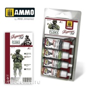 AMIG7031 Ammo Mig Набор акриловых красок RUSSIAN FLORA UNIFORMS. FIGURES SET / РУССКАЯ УНИФОРМА - РАСТИТЕЛЬНЫЙ КАМУФЛЯЖ