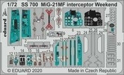 SS700 Eduard 1/72 photo etched parts for the MiG-21MF Interceptor Weekend (EDUARD)