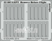 32807 Eduard 1/32 Цветное Фототравление для Remove Before Flight FABRIC