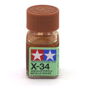 80034 Tamiya Эмалевая краска X-34 Metallic Brown (Коричневый металлик)