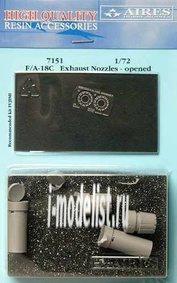 7151 Aires 1/72 add-on Kit F/A-18C Hornet exhaust nozzles - opened position