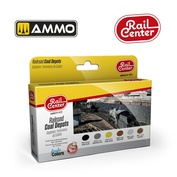 AMMOR1031 Ammo Mig Набор акриловых красок Rail Center - Железнодорожные угольные склады / Railroad Coal Depots