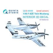 QDS-48496 Quinta Studio 1/48 3D Декаль интерьера кабины F-82E Twin Mustang (Modelsvit) (малая версия)