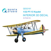 QD32161 Quinta Studio 1/32 3D Декаль интерьера кабины PT-13 Kaydet (Roden)