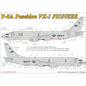 UR72141 Sunrise 1/72 Decal UR72141 P-8A Poseidon VX-1 with technical inscriptions FFA (removable lacquer substrate) 