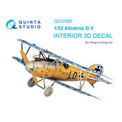 QD32085 Quinta Studio 1/32 3D Декаль интерьера кабины Albatros D.V (Wingnut Wings)