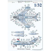 UR3228 UpRise 1/32 Декали для MiGG-17 тех. надписи