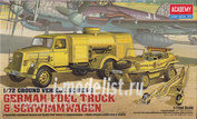 13401 Academy 1/72 German Fuel Truck and Schwimmwagen