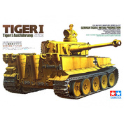 35227 Tamiya 1/35 German Tiger I Initial Production German tank Tiger I, the first version in the African version of the painting, with the figure of the commander.